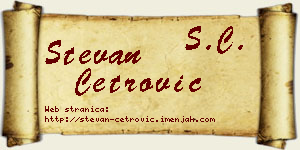 Stevan Četrović vizit kartica